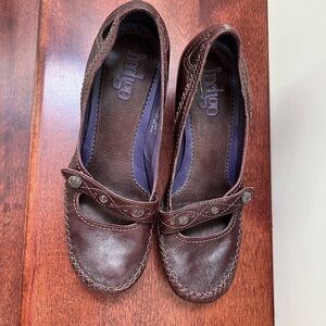 Indigo leather shoes size ladies 8